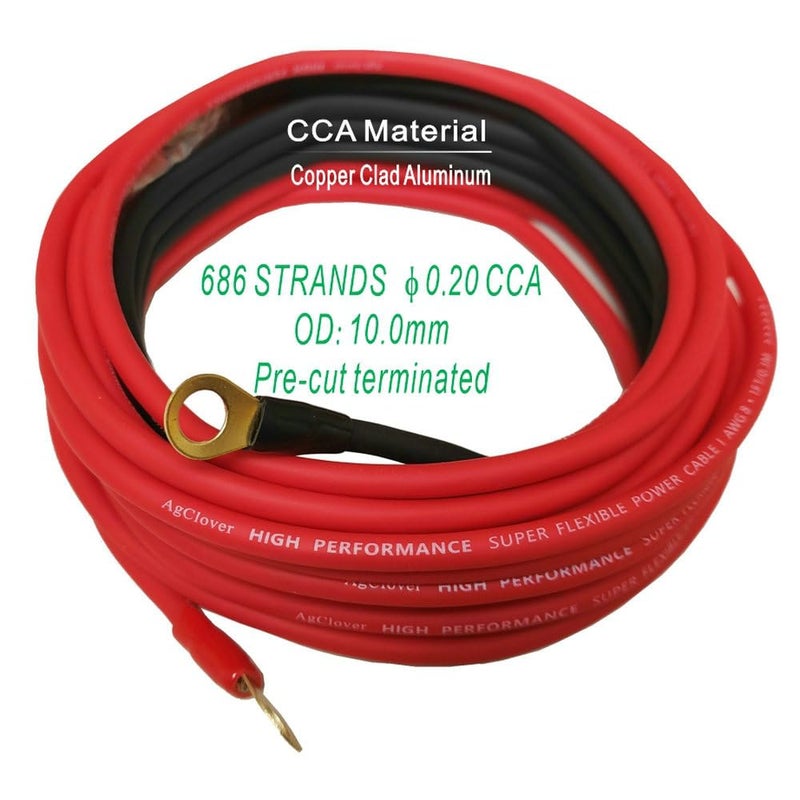 AgClover 4 Gauge CCA Amplifier Installation Wiring Kit 1000W Power Handling Complete Amp Wire Kit for High-Performance Car Audio Systems, Delivers Clear Power to Subwoofers, Speakers, and Head Units - Image 2